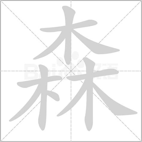 森字|森字笔画、笔顺、笔划